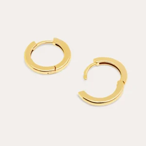 Discount SINGULARU Pendientes Aro 10mm Plata Baño Oro