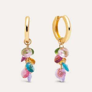 Discount SINGULARU Pendientes Caramelo Colors Baño Oro