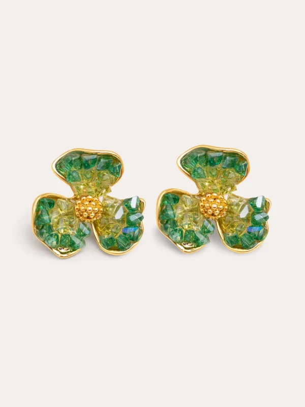 Best SINGULARU Pendientes Clover Baño Oro