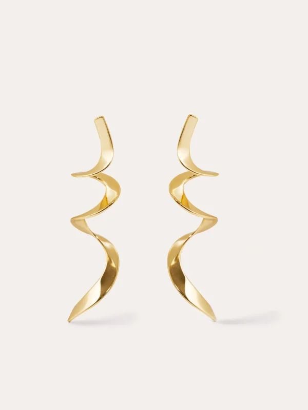 Sale SINGULARU Pendientes Curl Baño Oro