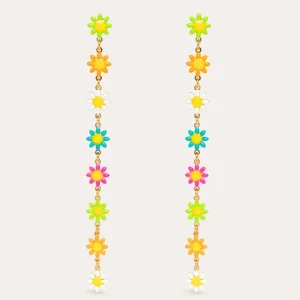 New SINGULARU Pendientes Daisy May Acero Baño Oro