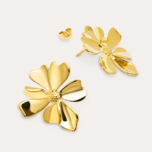 Best SINGULARU Pendientes Flower Spring Baño Oro