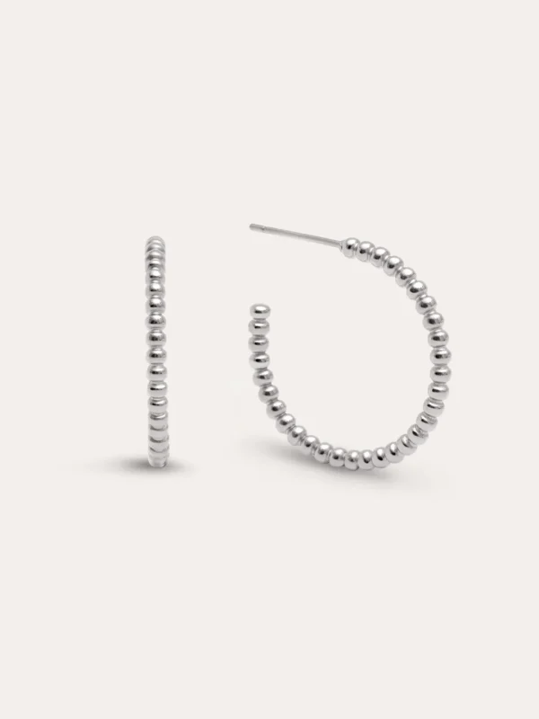 New SINGULARU Pendientes Pebble Dots M Acero