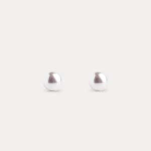 Outlet SINGULARU Pendientes Single Pearl Plata