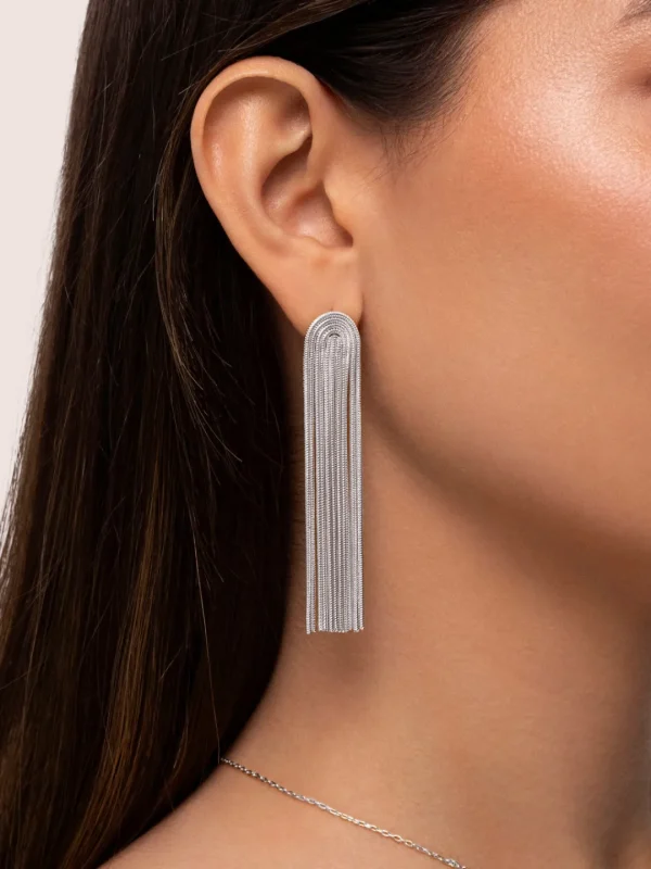 Fashion SINGULARU Pendientes Waterfall Acero