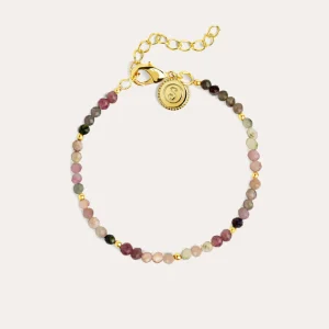 Discount SINGULARU Pulsera Altea Dots Tourmaline Syra Acero Baño Oro