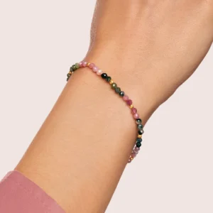 Discount SINGULARU Pulsera Altea Dots Tourmaline Syra Acero Baño Oro