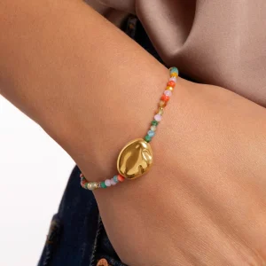 Best SINGULARU Pulsera Candy Colors Acero Baño Oro