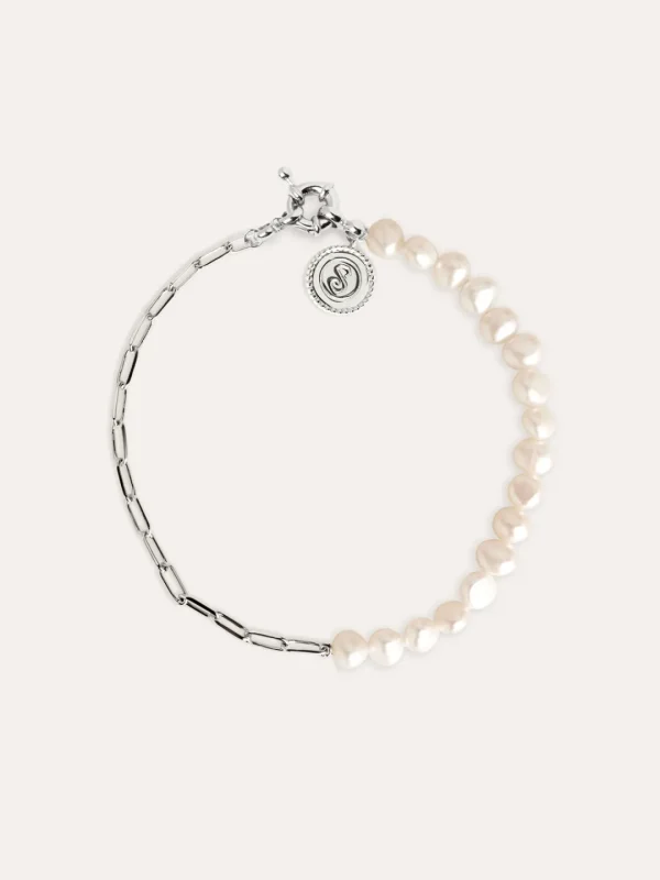 Sale SINGULARU Pulsera Chic Pearl Acero