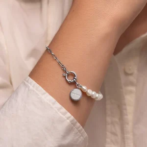 Sale SINGULARU Pulsera Chic Pearl Acero