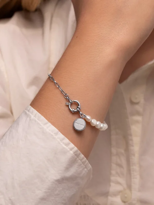 Sale SINGULARU Pulsera Chic Pearl Acero