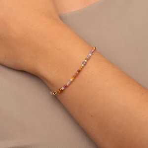 Discount SINGULARU Pulsera Crystal Summer Acero Baño Oro