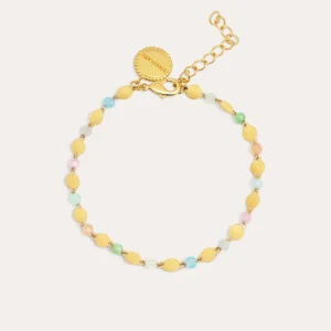 Clearance SINGULARU Pulsera Crystals Solar Acero Baño Oro