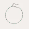 Discount SINGULARU Pulsera Dots Turquoise Enamel Plata