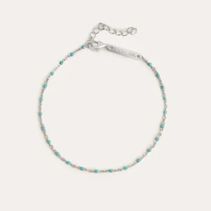 Discount SINGULARU Pulsera Dots Turquoise Enamel Plata