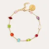 Hot SINGULARU Pulsera Drop Orquidea Baño Oro