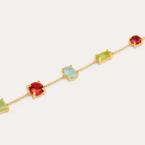 Hot SINGULARU Pulsera Drop Orquidea Baño Oro