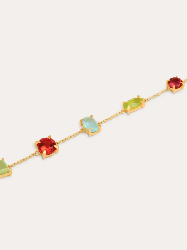 Hot SINGULARU Pulsera Drop Orquidea Baño Oro