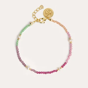 Best SINGULARU Pulsera Dye Pearls Colors Acero Baño Oro