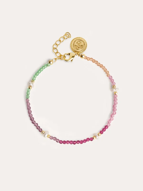 Best SINGULARU Pulsera Dye Pearls Colors Acero Baño Oro