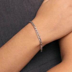 Discount SINGULARU Pulsera Figaro Acero