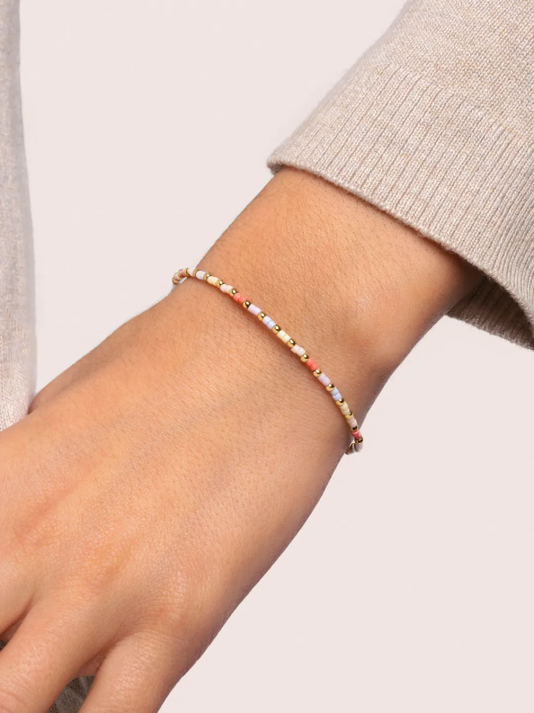 Outlet SINGULARU Pulsera Floral Colors Acero Baño Oro