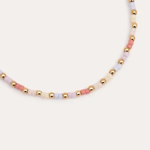 Outlet SINGULARU Pulsera Floral Colors Acero Baño Oro