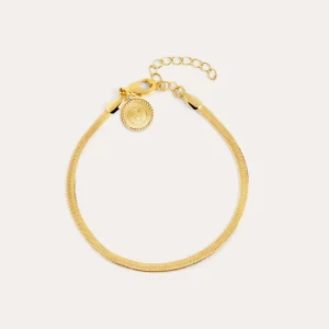 Fashion SINGULARU Pulsera Lisse S Acero Baño Oro