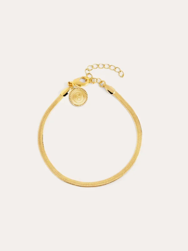 Fashion SINGULARU Pulsera Lisse S Acero Baño Oro