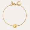 Fashion SINGULARU Pulsera Medallion Spark Color Baño Oro