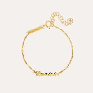 Sale SINGULARU Pulsera Personalizada Carrie Plata Baño Oro