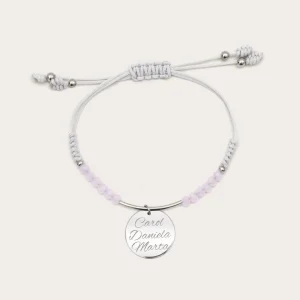 Fashion SINGULARU Pulsera Personalizada Dream Pink Plata