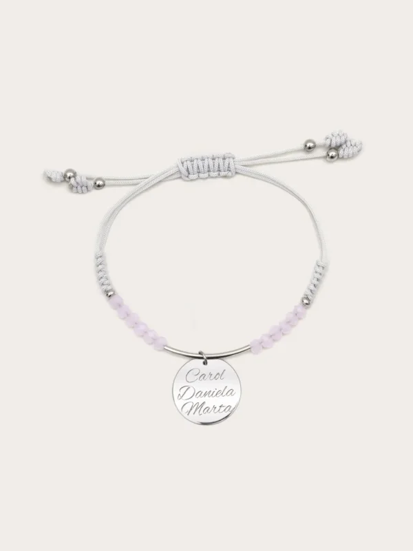 Fashion SINGULARU Pulsera Personalizada Dream Pink Plata