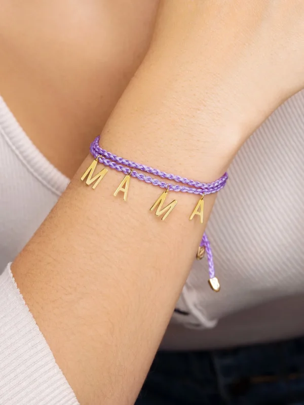 Online SINGULARU Pulsera Personalizada Dream Lavande Letters Plata Baño Oro