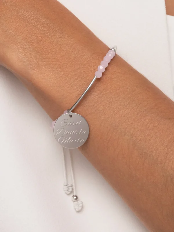 Fashion SINGULARU Pulsera Personalizada Dream Pink Plata