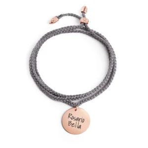 Fashion SINGULARU Pulsera Personalizada Dream Chic Gris Oscuro Plata Baño Oro Rosa