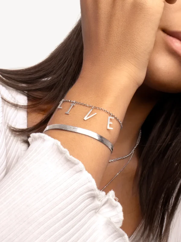 Sale SINGULARU Pulsera Personalizada Letters Plata