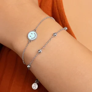 Outlet SINGULARU Pulsera Smiley Sky Enamel