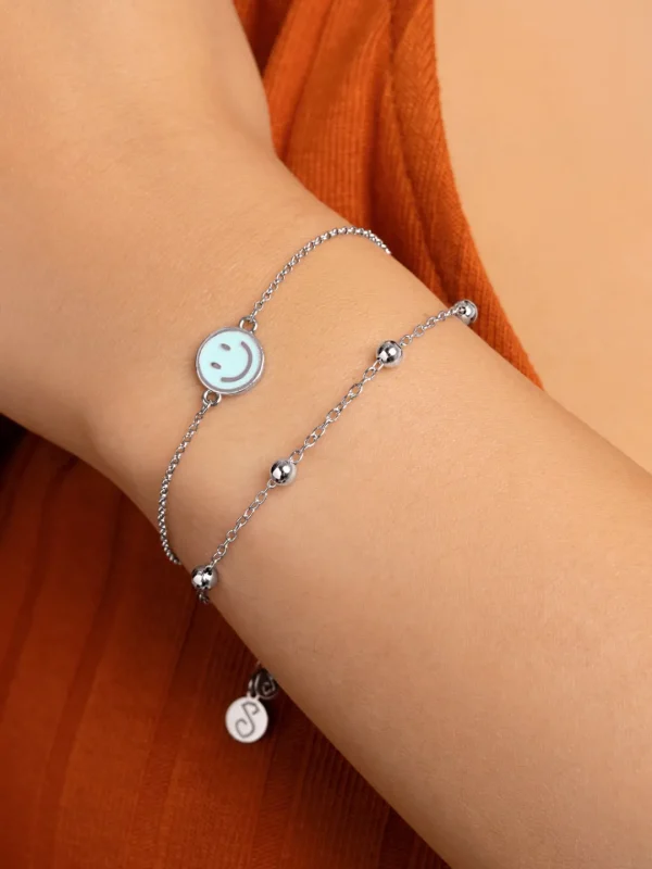 Outlet SINGULARU Pulsera Smiley Sky Enamel