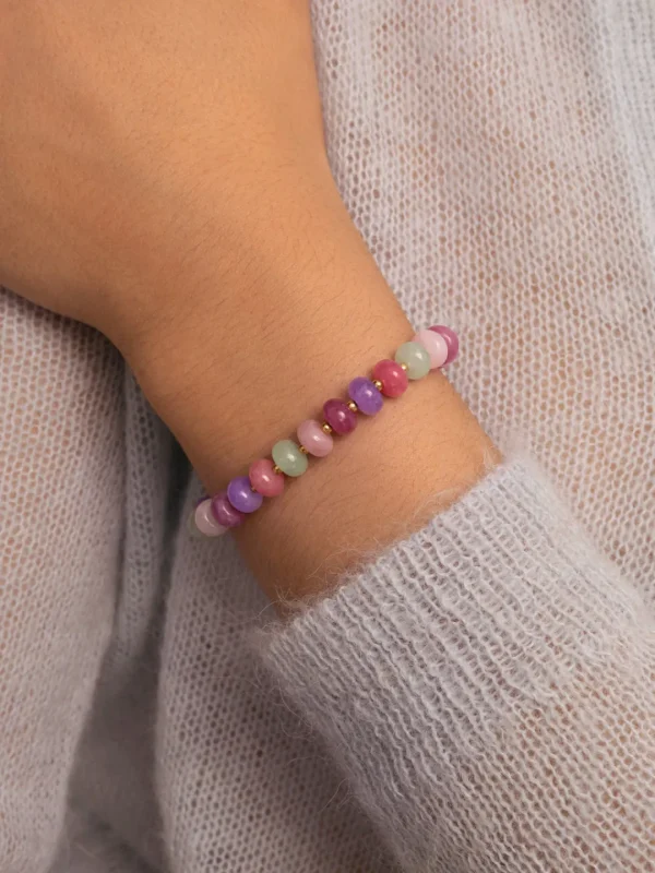 Discount SINGULARU Pulsera Spring Stones Acero Baño Oro